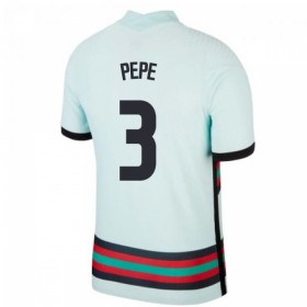 Jalkapallo Pelipaidat Portugali Pepe 3 Vieraspaita Euro 2020 Lyhythihainen